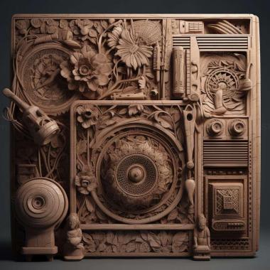 Patterns and decorations stl set radio 3 3d model